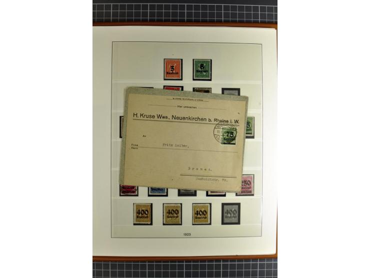 1872/1945, postfrische, ungebrauchte und gestempelte Sammlung mit u.a. Mi.-Nr. 66, 438-39, 458 auf Brief, 496 und 197 zusamme