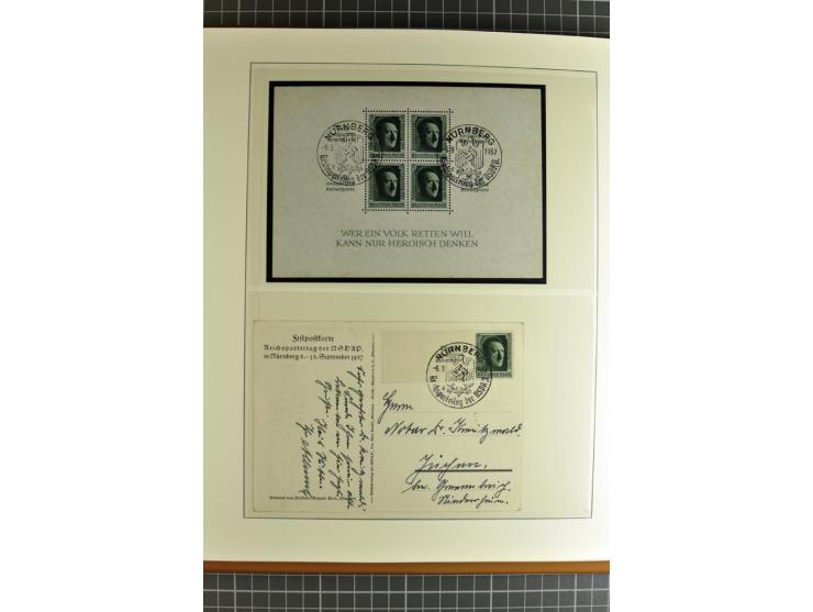 1872/1945, postfrische, ungebrauchte und gestempelte Sammlung mit u.a. Mi.-Nr. 66, 438-39, 458 auf Brief, 496 und 197 zusamme
