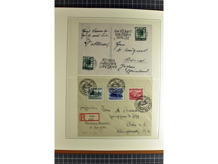 1872/1945, postfrische, ungebrauchte und gestempelte Sammlung mit u.a. Mi.-Nr. 66, 438-39, 458 auf Brief, 496 und 197 zusamme