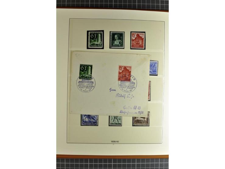 1872/1945, postfrische, ungebrauchte und gestempelte Sammlung mit u.a. Mi.-Nr. 66, 438-39, 458 auf Brief, 496 und 197 zusamme