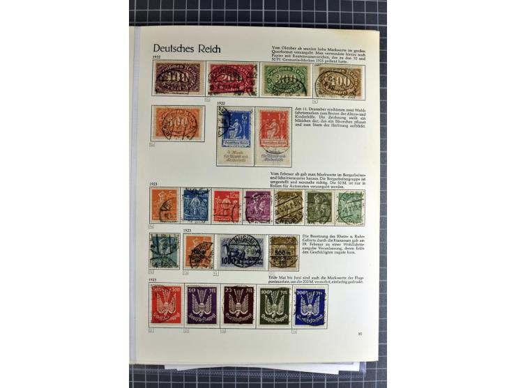 1872/1923, vorwiegend gestempelte Sammlung, beginnend mit einem schönen Brustschildteil, dabei u.a. Mi.-Nr. 24 und 28 je mit 