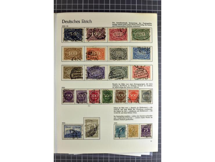 1872/1923, vorwiegend gestempelte Sammlung, beginnend mit einem schönen Brustschildteil, dabei u.a. Mi.-Nr. 24 und 28 je mit 