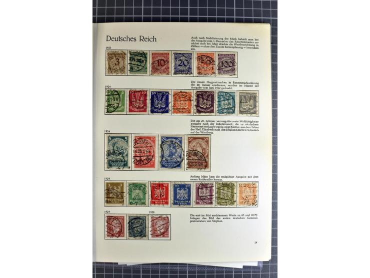 1872/1923, vorwiegend gestempelte Sammlung, beginnend mit einem schönen Brustschildteil, dabei u.a. Mi.-Nr. 24 und 28 je mit 
