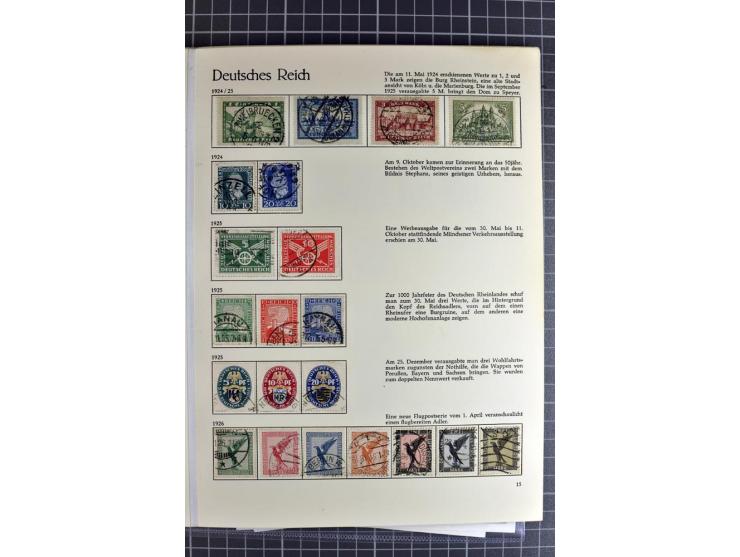1872/1923, vorwiegend gestempelte Sammlung, beginnend mit einem schönen Brustschildteil, dabei u.a. Mi.-Nr. 24 und 28 je mit 