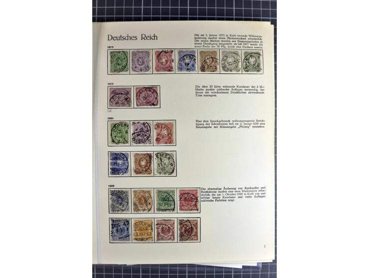 1872/1923, vorwiegend gestempelte Sammlung, beginnend mit einem schönen Brustschildteil, dabei u.a. Mi.-Nr. 24 und 28 je mit 