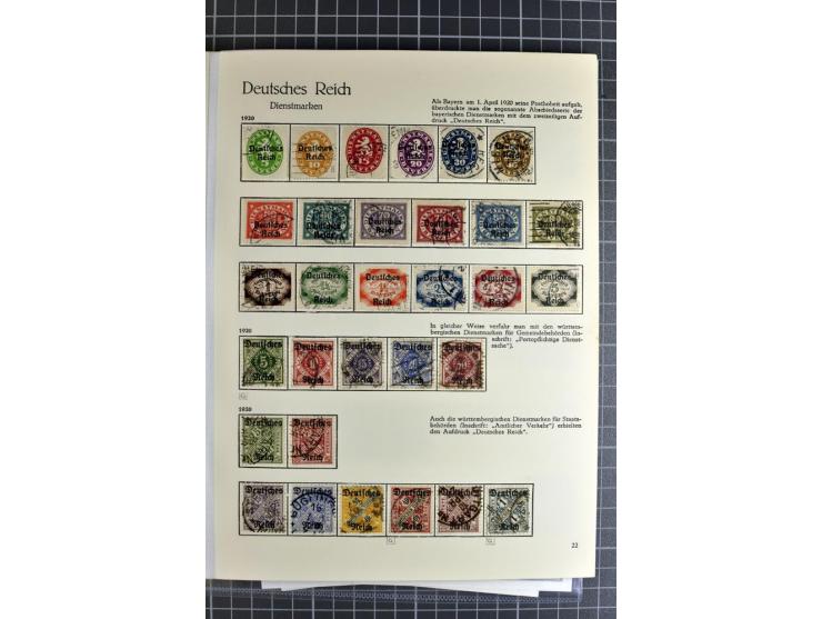 1872/1923, vorwiegend gestempelte Sammlung, beginnend mit einem schönen Brustschildteil, dabei u.a. Mi.-Nr. 24 und 28 je mit 