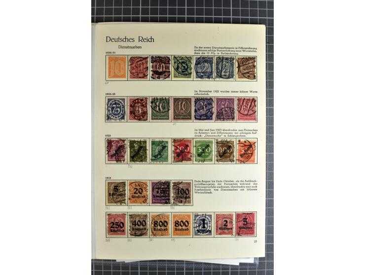 1872/1923, vorwiegend gestempelte Sammlung, beginnend mit einem schönen Brustschildteil, dabei u.a. Mi.-Nr. 24 und 28 je mit 