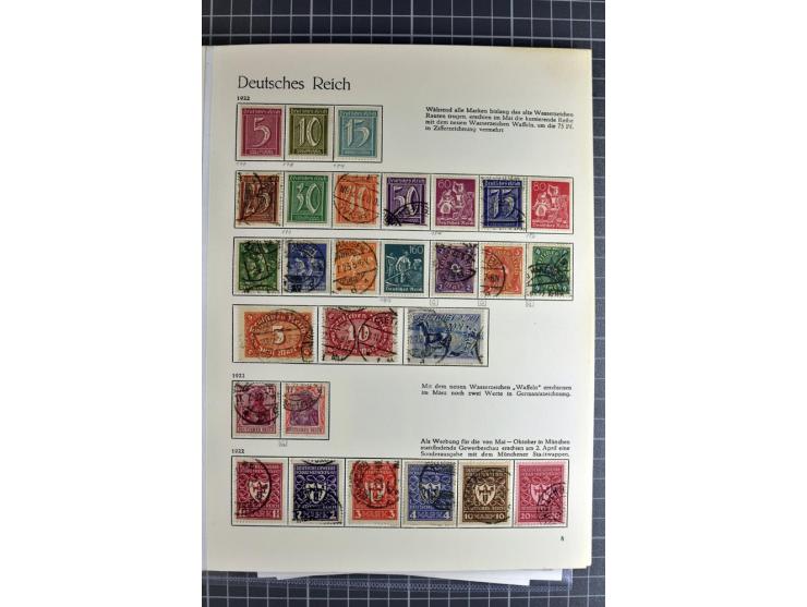 1872/1923, vorwiegend gestempelte Sammlung, beginnend mit einem schönen Brustschildteil, dabei u.a. Mi.-Nr. 24 und 28 je mit 