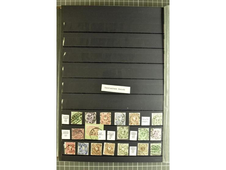 1875/1945, meist gestempelte Sammlung mit einigen besseren und kpl. Ausgaben, ab Weimar bis auf Bl.2 augenscheinlich komplett