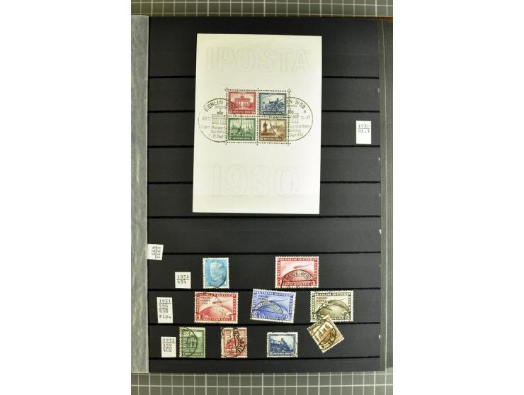 1875/1945, meist gestempelte Sammlung mit einigen besseren und kpl. Ausgaben, ab Weimar bis auf Bl.2 augenscheinlich komplett