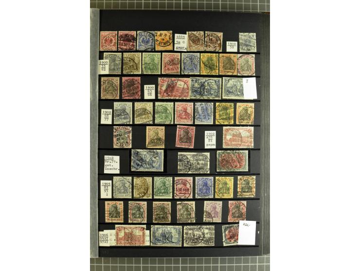 1875/1945, meist gestempelte Sammlung mit einigen besseren und kpl. Ausgaben, ab Weimar bis auf Bl.2 augenscheinlich komplett