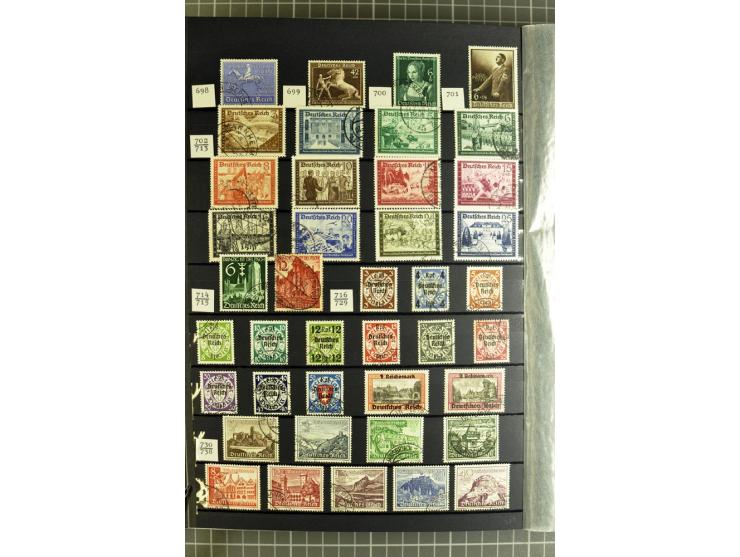 1875/1945, meist gestempelte Sammlung mit einigen besseren und kpl. Ausgaben, ab Weimar bis auf Bl.2 augenscheinlich komplett