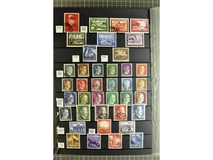 1875/1945, meist gestempelte Sammlung mit einigen besseren und kpl. Ausgaben, ab Weimar bis auf Bl.2 augenscheinlich komplett