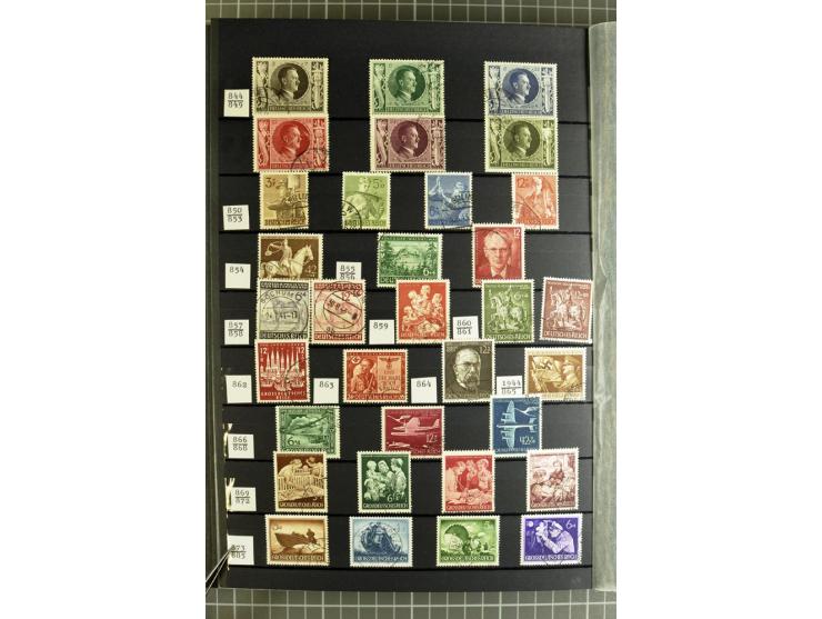 1875/1945, meist gestempelte Sammlung mit einigen besseren und kpl. Ausgaben, ab Weimar bis auf Bl.2 augenscheinlich komplett