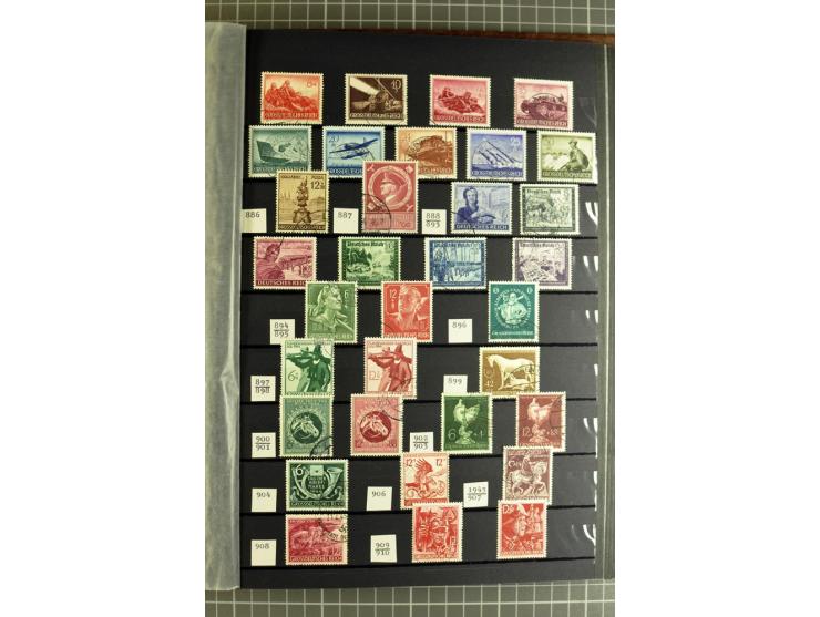 1875/1945, meist gestempelte Sammlung mit einigen besseren und kpl. Ausgaben, ab Weimar bis auf Bl.2 augenscheinlich komplett