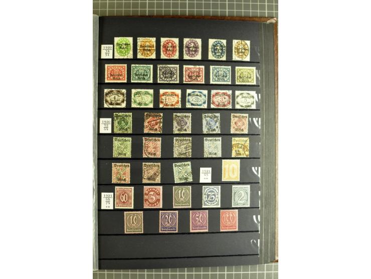 1875/1945, meist gestempelte Sammlung mit einigen besseren und kpl. Ausgaben, ab Weimar bis auf Bl.2 augenscheinlich komplett