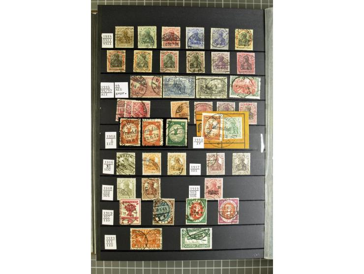 1875/1945, meist gestempelte Sammlung mit einigen besseren und kpl. Ausgaben, ab Weimar bis auf Bl.2 augenscheinlich komplett