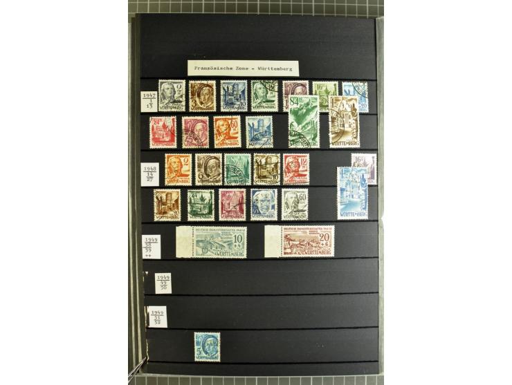 1875/1945, meist gestempelte Sammlung mit einigen besseren und kpl. Ausgaben, ab Weimar bis auf Bl.2 augenscheinlich komplett
