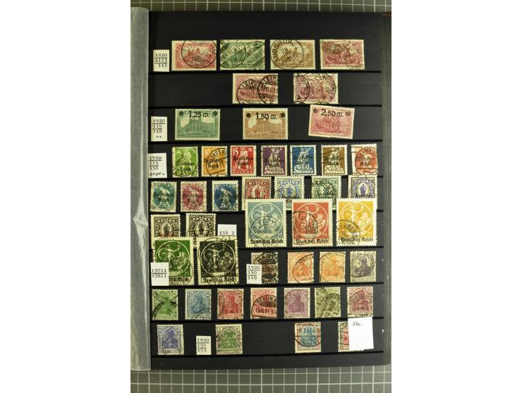 1875/1945, meist gestempelte Sammlung mit einigen besseren und kpl. Ausgaben, ab Weimar bis auf Bl.2 augenscheinlich komplett