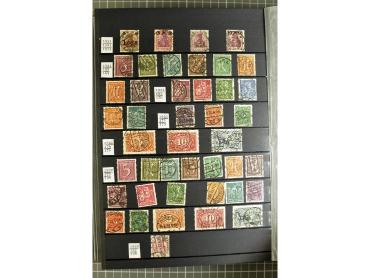 1875/1945, meist gestempelte Sammlung mit einigen besseren und kpl. Ausgaben, ab Weimar bis auf Bl.2 augenscheinlich komplett