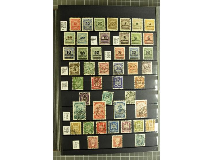 1875/1945, meist gestempelte Sammlung mit einigen besseren und kpl. Ausgaben, ab Weimar bis auf Bl.2 augenscheinlich komplett