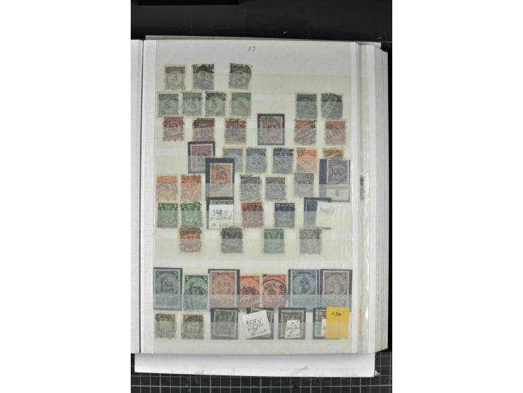 1900/45, gestempelte reichhaltige Sammlung mit einer Vielzahl guter Werte und Sätze, Plattenfehler etc., vieles sign. aber au