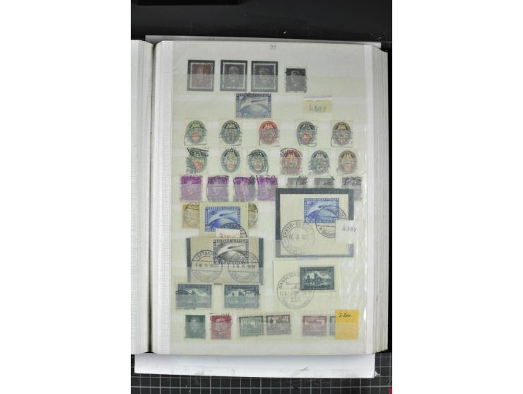 1900/45, gestempelte reichhaltige Sammlung mit einer Vielzahl guter Werte und Sätze, Plattenfehler etc., vieles sign. aber au