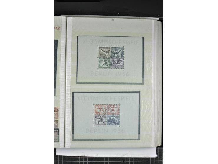 1900/45, gestempelte reichhaltige Sammlung mit einer Vielzahl guter Werte und Sätze, Plattenfehler etc., vieles sign. aber au