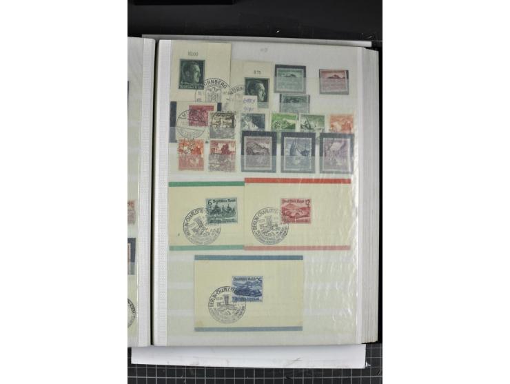 1900/45, gestempelte reichhaltige Sammlung mit einer Vielzahl guter Werte und Sätze, Plattenfehler etc., vieles sign. aber au