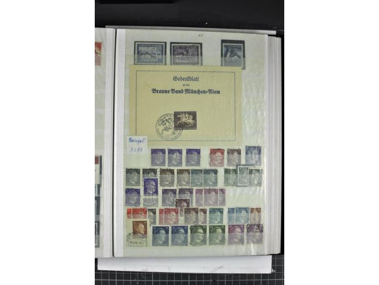 1900/45, gestempelte reichhaltige Sammlung mit einer Vielzahl guter Werte und Sätze, Plattenfehler etc., vieles sign. aber au