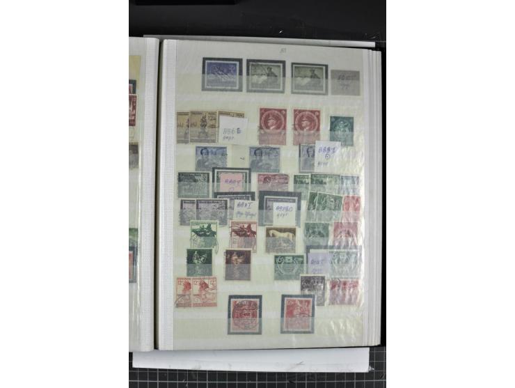 1900/45, gestempelte reichhaltige Sammlung mit einer Vielzahl guter Werte und Sätze, Plattenfehler etc., vieles sign. aber au