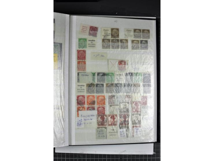 1900/45, gestempelte reichhaltige Sammlung mit einer Vielzahl guter Werte und Sätze, Plattenfehler etc., vieles sign. aber au