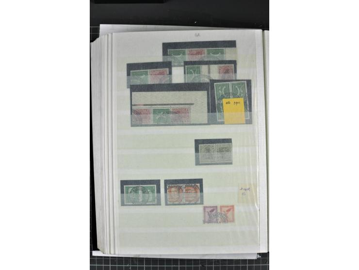 1900/45, gestempelte reichhaltige Sammlung mit einer Vielzahl guter Werte und Sätze, Plattenfehler etc., vieles sign. aber au