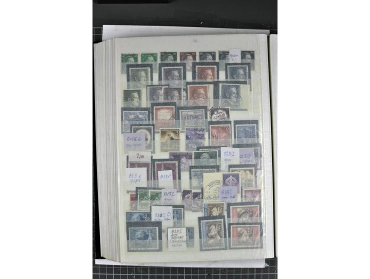 1900/45, gestempelte reichhaltige Sammlung mit einer Vielzahl guter Werte und Sätze, Plattenfehler etc., vieles sign. aber au
