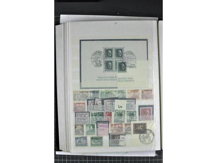 1900/45, gestempelte reichhaltige Sammlung mit einer Vielzahl guter Werte und Sätze, Plattenfehler etc., vieles sign. aber au