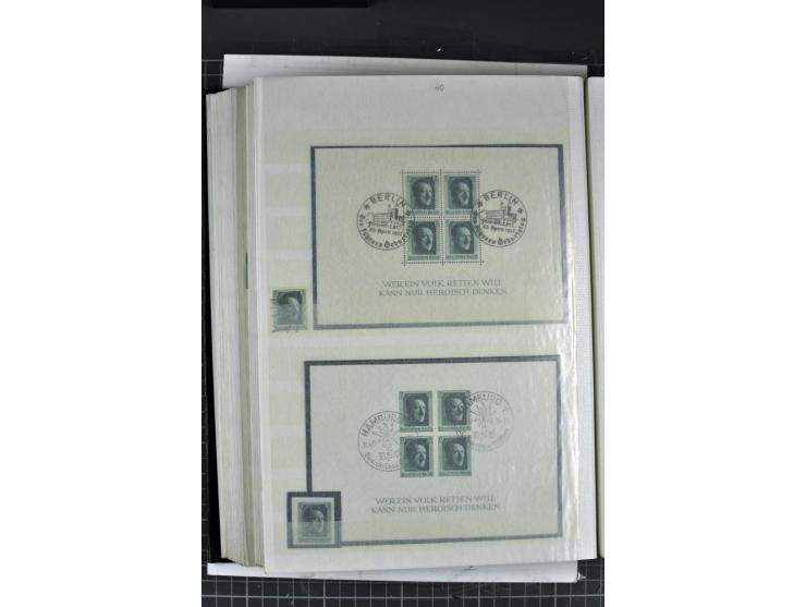 1900/45, gestempelte reichhaltige Sammlung mit einer Vielzahl guter Werte und Sätze, Plattenfehler etc., vieles sign. aber au