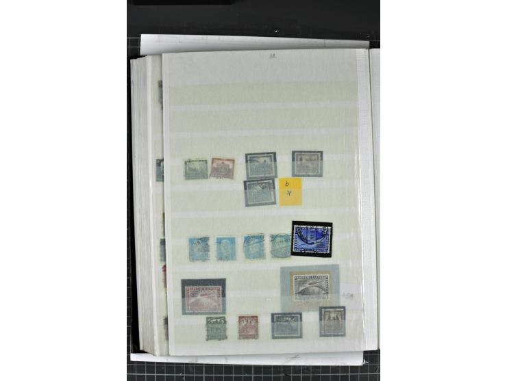 1900/45, gestempelte reichhaltige Sammlung mit einer Vielzahl guter Werte und Sätze, Plattenfehler etc., vieles sign. aber au