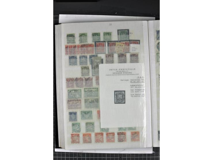 1900/45, gestempelte reichhaltige Sammlung mit einer Vielzahl guter Werte und Sätze, Plattenfehler etc., vieles sign. aber au