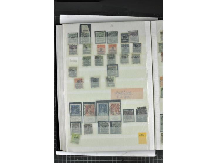 1900/45, gestempelte reichhaltige Sammlung mit einer Vielzahl guter Werte und Sätze, Plattenfehler etc., vieles sign. aber au