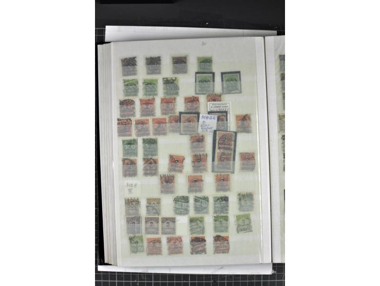 1900/45, gestempelte reichhaltige Sammlung mit einer Vielzahl guter Werte und Sätze, Plattenfehler etc., vieles sign. aber au
