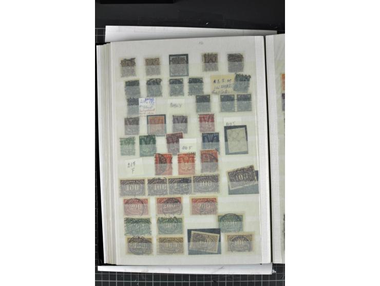 1900/45, gestempelte reichhaltige Sammlung mit einer Vielzahl guter Werte und Sätze, Plattenfehler etc., vieles sign. aber au