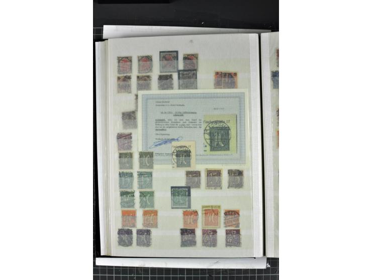 1900/45, gestempelte reichhaltige Sammlung mit einer Vielzahl guter Werte und Sätze, Plattenfehler etc., vieles sign. aber au