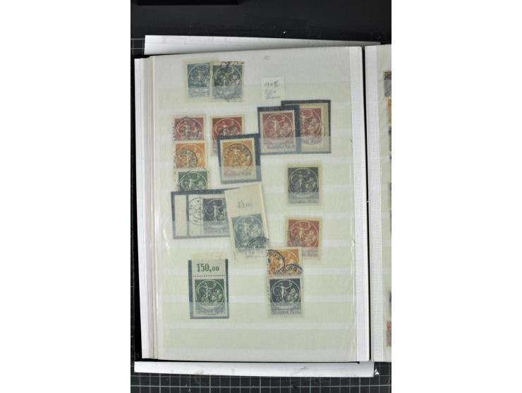 1900/45, gestempelte reichhaltige Sammlung mit einer Vielzahl guter Werte und Sätze, Plattenfehler etc., vieles sign. aber au