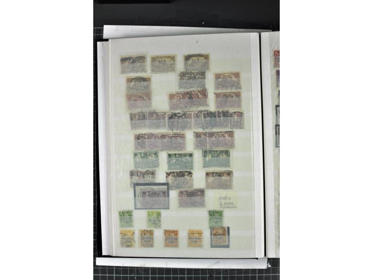 1900/45, gestempelte reichhaltige Sammlung mit einer Vielzahl guter Werte und Sätze, Plattenfehler etc., vieles sign. aber au