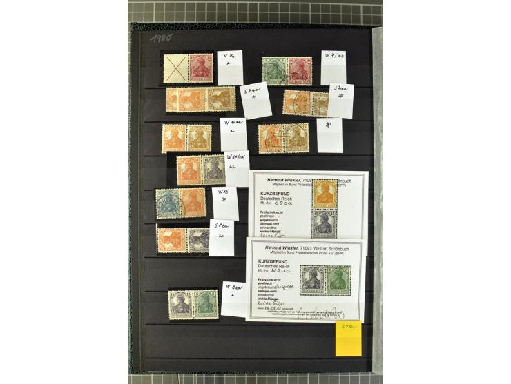  1910/41, postfrische, ungebrauchte und gestempelte Sammlung mit vielen guten Kombinationen wie Mi.-Nr. S1.4, S1-8, W1.1, W2.