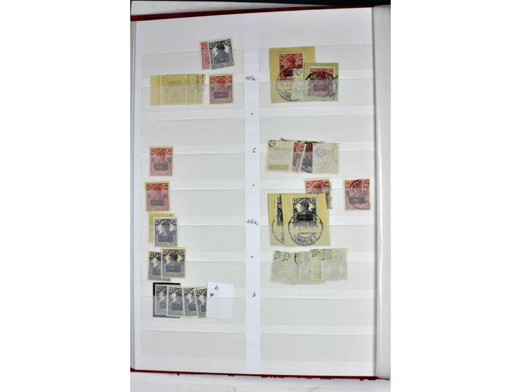  1915/23, postfrischer, ungebrauchter und gestempelter reichhaltiger Bestand mit u.a. Mi.-Nr. 104bF, 118a, 138PFIII postfrisc