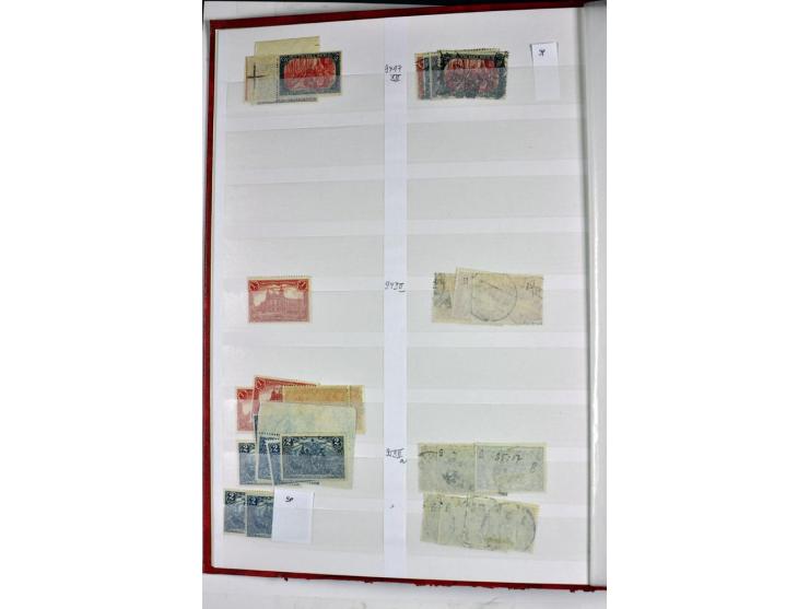  1915/23, postfrischer, ungebrauchter und gestempelter reichhaltiger Bestand mit u.a. Mi.-Nr. 104bF, 118a, 138PFIII postfrisc