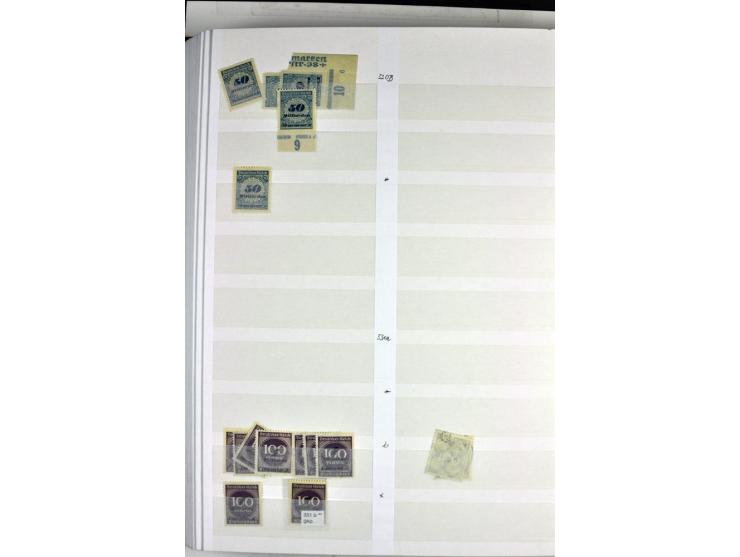 1915/23, postfrischer, ungebrauchter und gestempelter reichhaltiger Bestand mit u.a. Mi.-Nr. 104bF, 118a, 138PFIII postfrisc