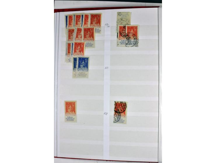  1915/23, postfrischer, ungebrauchter und gestempelter reichhaltiger Bestand mit u.a. Mi.-Nr. 104bF, 118a, 138PFIII postfrisc