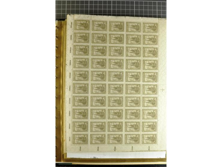 1916/23, sehr umfangreicher Bogenposten Inflation inkl. etwas Bayern mit hunderten von Bogen (vermutlich über 1000) in Mappen